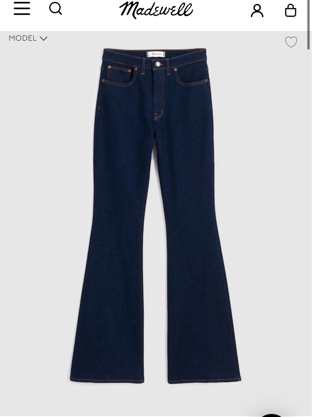 Madewell the stretch flare jean Size 27P HighRise Flare Jeans in dark rinse wash